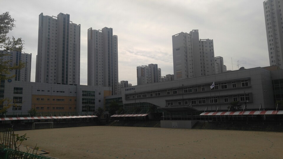 세종시 최대 과대 학교인 도담초등학교 전경.