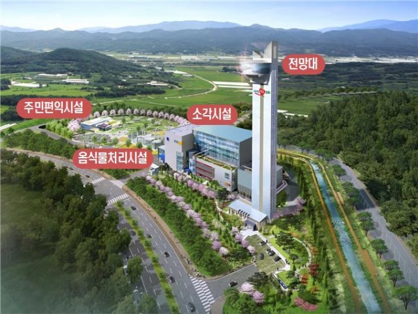 경북 안동시의 100미터 높이 ‘맑은누리타워 전망대’. (발췌=안동시)<br>