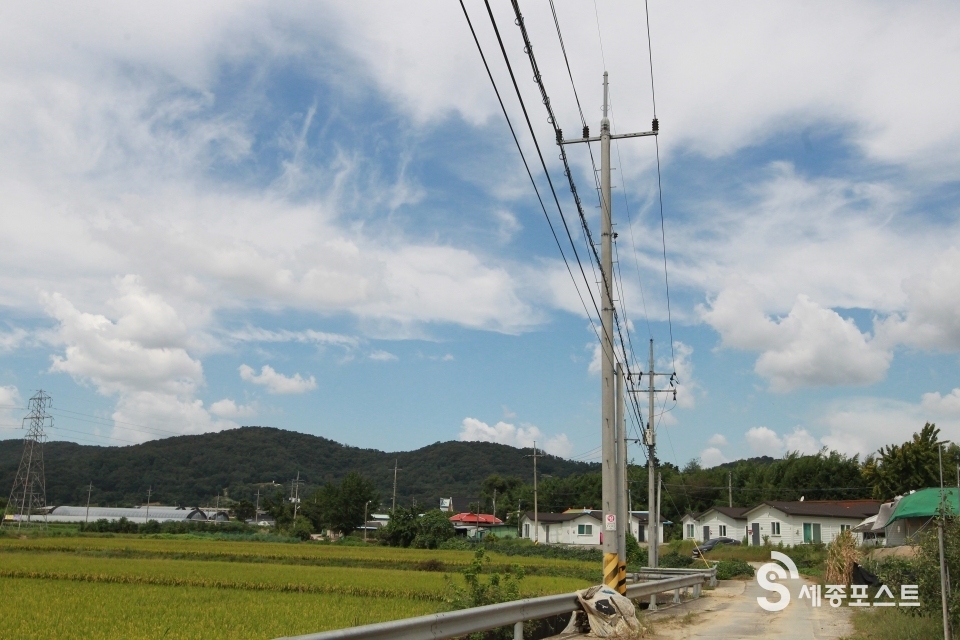 국가스마트산단 입지에 포함된 와촌리 대실마을 풍경