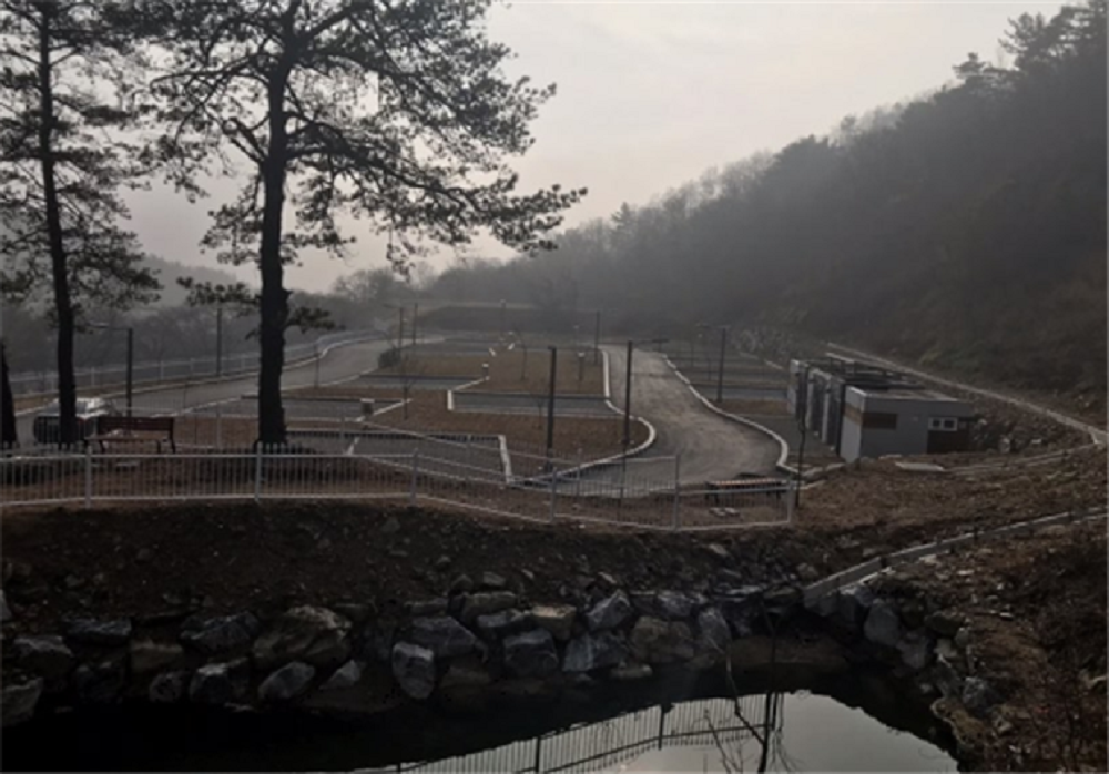 전월산 캠핑장 현재 조성 모습.