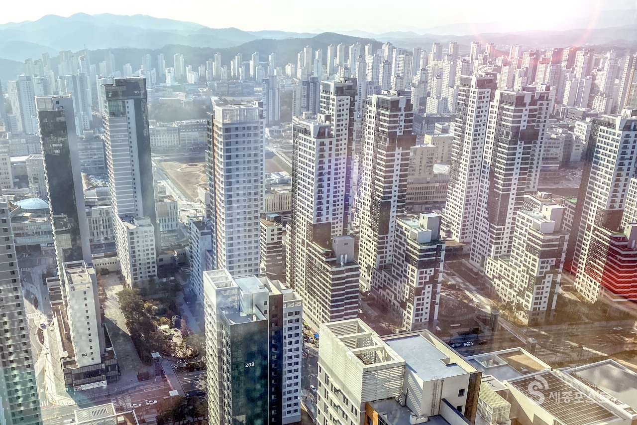 [포토] 49층 신상카페서 바라본 세종시 풍경 